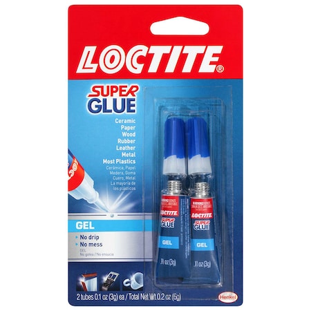 Loctite Loctite Super Glue Gel, 4 gm Carded Tube, Clear, Gel 1399965